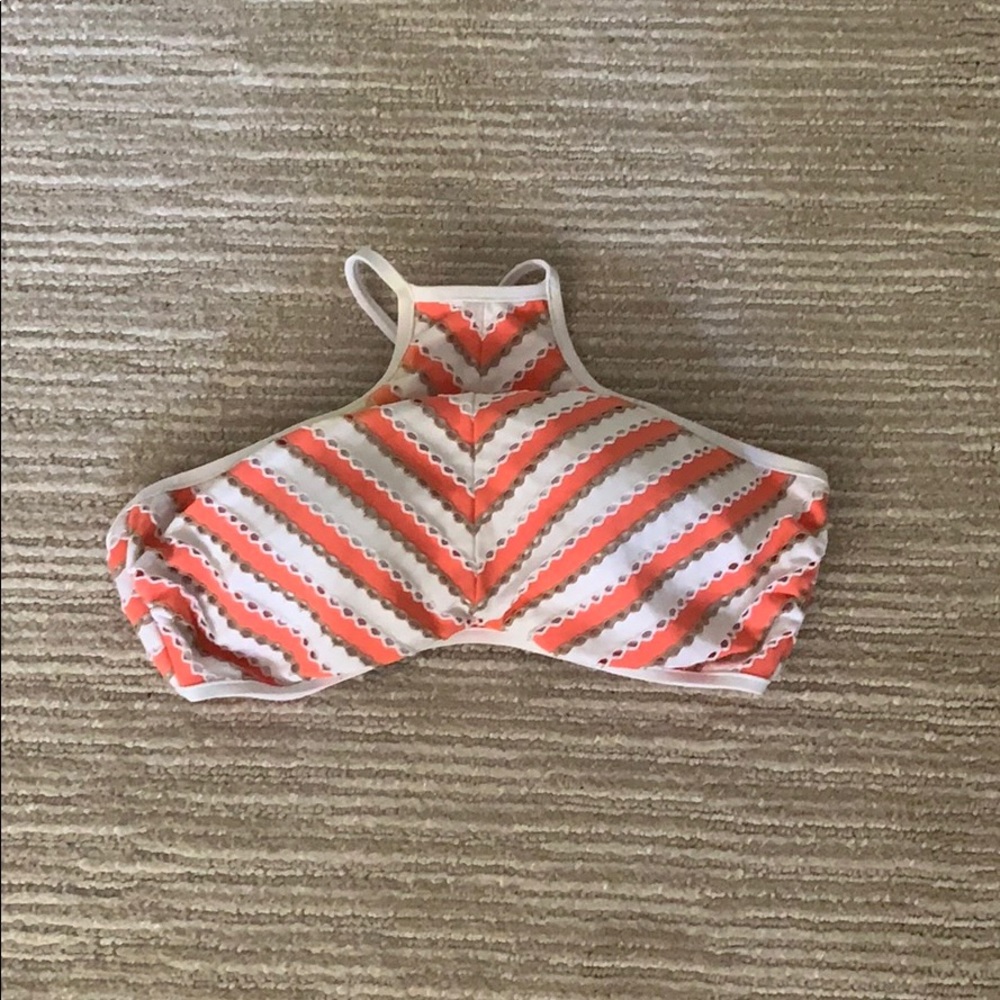 Orange halter bikini top